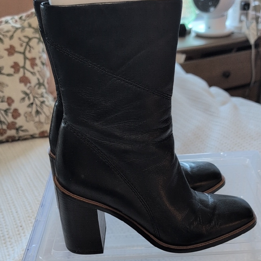 Franco Sarto Black Heeled Boots